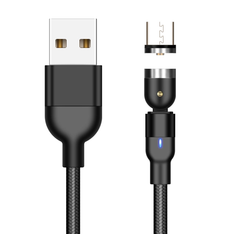 Câble de charge magnétique rotatif USB vers Micro USB tressé en nylon 2m 2A, Micro USB 2m