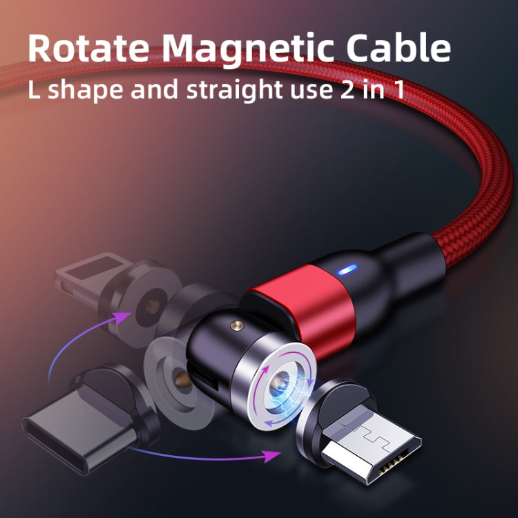 Câble de charge magnétique rotatif USB vers Micro USB tressé en nylon 2m 2A, Micro USB 2m