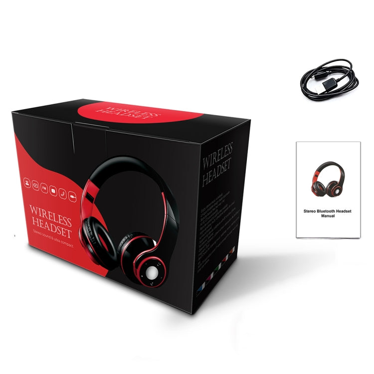 Casque Bluetooth 4.0 + EDR SG-8 sans fil, supra-auriculaire, carte TF, radio FM, stéréo avec micro