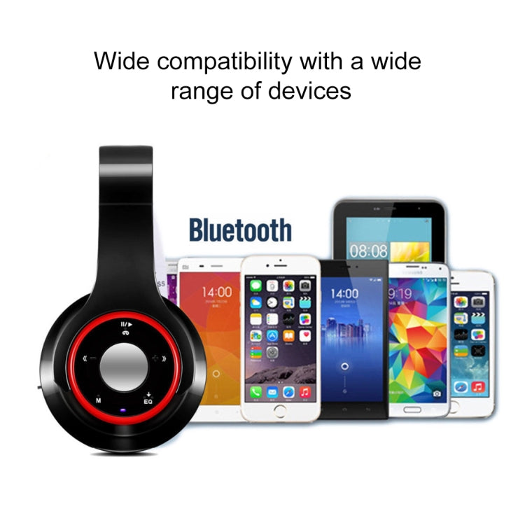 Casque Bluetooth 4.0 + EDR SG-8 sans fil, supra-auriculaire, carte TF, radio FM, stéréo avec micro
