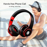 Casque Bluetooth 4.0 + EDR SG-8 sans fil, supra-auriculaire, carte TF, radio FM, stéréo avec micro
