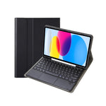 Pour iPad 11 2025 / 10ème génération 10.9 2022 YA10B-A Étui de tablette en cuir avec fente pour stylet et clavier tactile Bluetooth, texture peau d'agneau YA10B-A