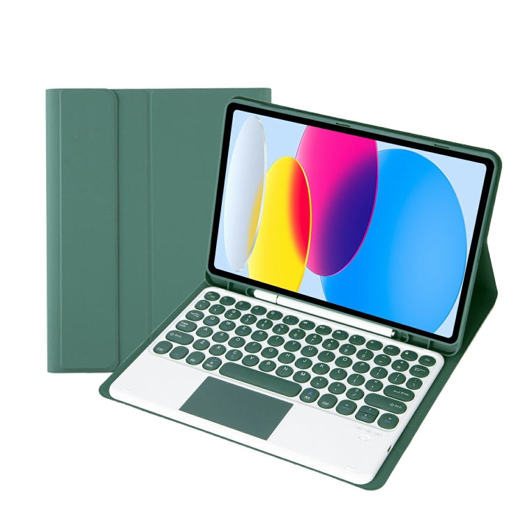 Pour iPad 11 2025 / 10ème génération 10.9 2022 YA10B-A Étui de tablette en cuir avec fente pour stylet et clavier tactile Bluetooth, texture peau d'agneau YA10B-A
