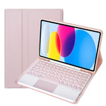 Pour iPad 11 2025 / 10ème génération 10.9 2022 YA10B-A Étui de tablette en cuir avec fente pour stylet et clavier tactile Bluetooth, texture peau d'agneau YA10B-A