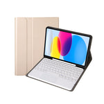 Pour iPad 11 2025 / 10ème génération 10.9 2022 YA10B-A Étui de tablette en cuir avec fente pour stylet et clavier tactile Bluetooth, texture peau d'agneau YA10B-A