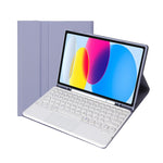 Pour iPad 11 2025 / 10ème génération 10.9 2022 YA10B-A Étui de tablette en cuir avec fente pour stylet et clavier tactile Bluetooth, texture peau d'agneau YA10B-A