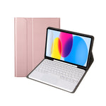Pour iPad 11 2025 / 10ème génération 10.9 2022 YA10B-A Étui de tablette en cuir avec fente pour stylet et clavier tactile Bluetooth, texture peau d'agneau YA10B-A