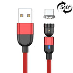 Câble de charge et synchronisation de données magnétique rotatif à 540 degrés USB vers USB-C / Type-C 1m 3A, Type-C 1m