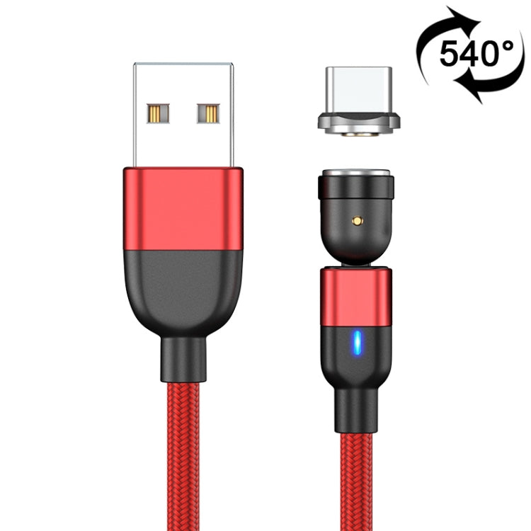 Câble de charge et synchronisation de données magnétique rotatif à 540 degrés USB vers USB-C / Type-C 1m 3A, Type-C 1m