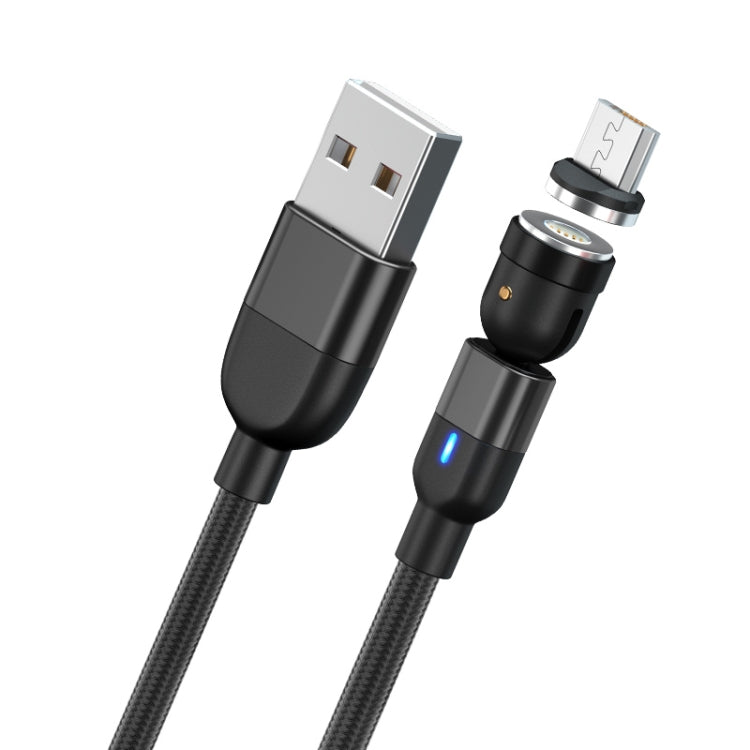 Câble de charge et synchronisation de données magnétique rotatif à 540 degrés USB vers Micro USB 2m 3A, Micro USB 2m