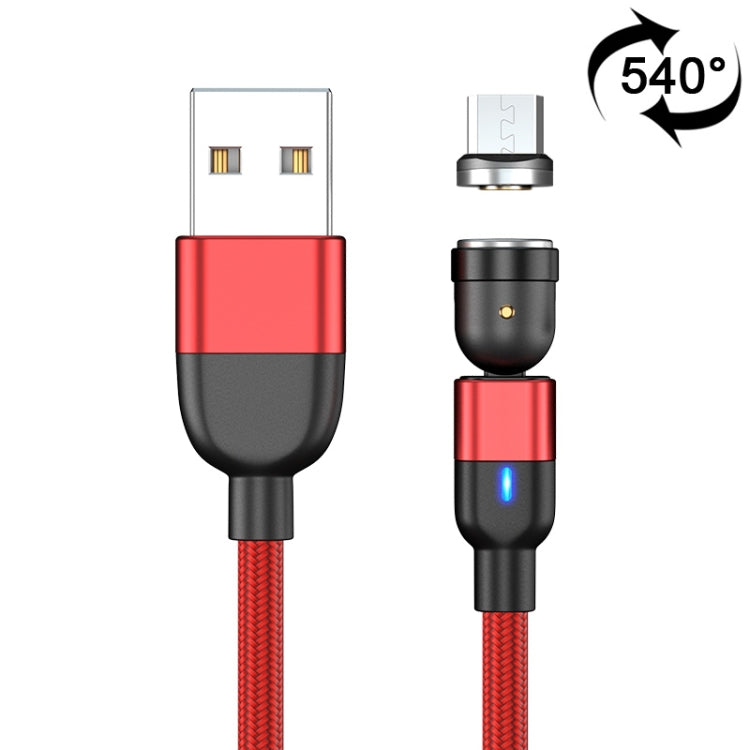 Câble de charge et synchronisation de données magnétique rotatif à 540 degrés USB vers Micro USB 2m 3A, Micro USB 2m