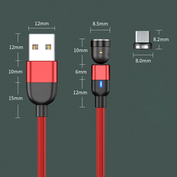 Câble de charge et synchronisation de données magnétique rotatif à 540 degrés USB vers Micro USB 2m 3A, Micro USB 2m