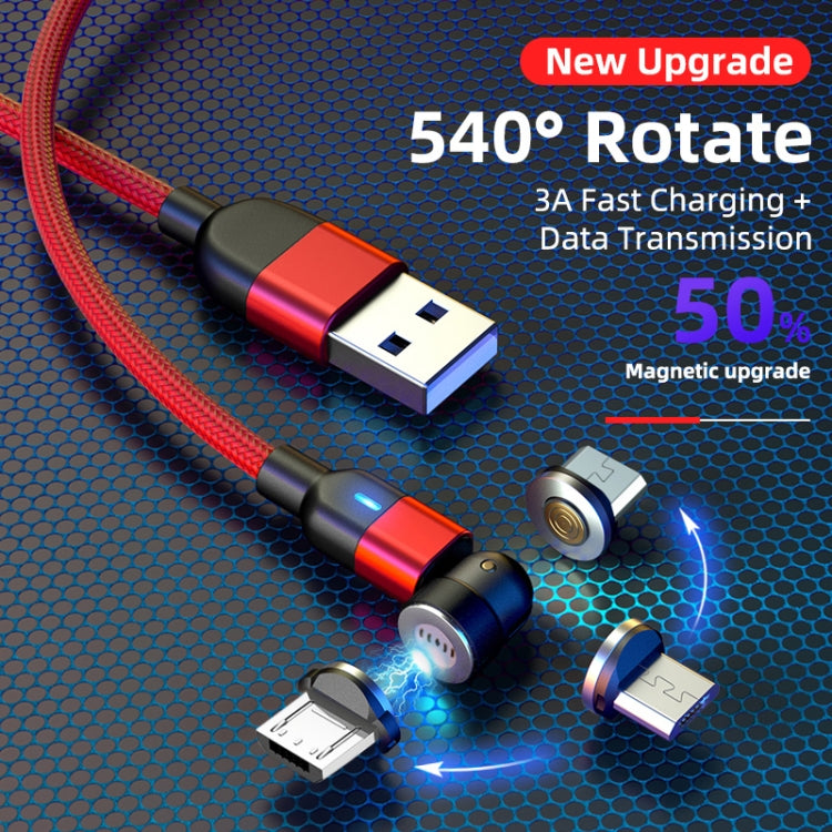 Câble de charge et synchronisation de données magnétique rotatif à 540 degrés USB vers Micro USB 2m 3A, Micro USB 2m