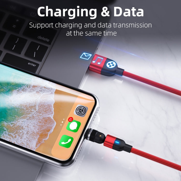 Câble de charge et synchronisation de données magnétique rotatif à 540 degrés USB vers Micro USB 2m 3A, Micro USB 2m