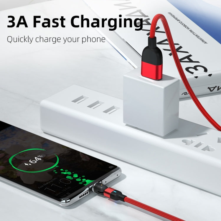 Câble de charge et synchronisation de données magnétique rotatif à 540 degrés USB vers Micro USB 2m 3A, Micro USB 2m