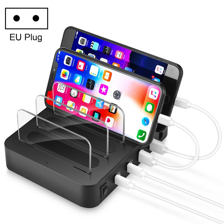 Chargeur intelligent 45W PD USB-C / Type-C + 18W PD USB-C / Type-C + 18W QC 3.0 USB + Ports USB avec cadre amovible, prise UE, 016PD prise UE