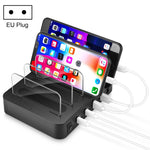 Chargeur intelligent 45W PD USB-C / Type-C + 18W PD USB-C / Type-C + 18W QC 3.0 USB + Ports USB avec cadre amovible, prise UE, 016PD prise UE