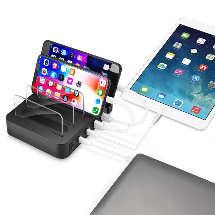 Chargeur intelligent 45W PD USB-C / Type-C + 18W PD USB-C / Type-C + 18W QC 3.0 USB + Ports USB avec cadre amovible, prise UE, 016PD prise UE