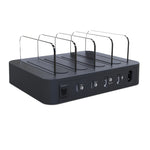 Chargeur intelligent avec ports USB, 45W PD USB-C / Type-C + 18W PD USB-C / Type-C + 18W QC 3.0 USB, avec façade détachable, prise Royaume-Uni, 016PD UK Plug