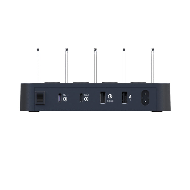 Chargeur intelligent avec ports USB, 45W PD USB-C / Type-C + 18W PD USB-C / Type-C + 18W QC 3.0 USB, avec façade détachable, prise Royaume-Uni, 016PD UK Plug
