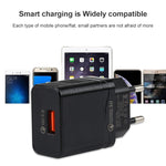 LZ-728 2 in 1 18W QC 3.0 USB Interface Travel Charger + USB to USB-C / Type-C Data Cable Set, EU Plug, Cable Length: 1m, with USB-C / Type-C Cable