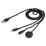 Pour iPhone / Apple Watch 3 en 1 8 broches + Type-C / USB-C + Câble de charge multifonction avec base de chargement magnétique, Longueur : 1m, 3 en 1