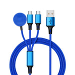 Pour iPhone / Apple Watch 3 en 1 8 broches + Type-C / USB-C + Câble de charge multifonction avec base de chargement magnétique, Longueur : 1m, 3 en 1