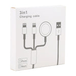 Pour iPhone / Apple Watch 3 en 1 8 broches + Type-C / USB-C + Câble de charge multifonction avec base de chargement magnétique, Longueur : 1m, 3 en 1