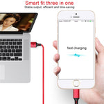 Pour iPhone / Apple Watch 3 en 1 8 broches + Type-C / USB-C + Câble de charge multifonction avec base de chargement magnétique, Longueur : 1m, 3 en 1
