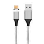 Câble de données magnétique en nylon tressé USB vers Micro USB M11 3A, Longueur du câble : 1m, Micro USB