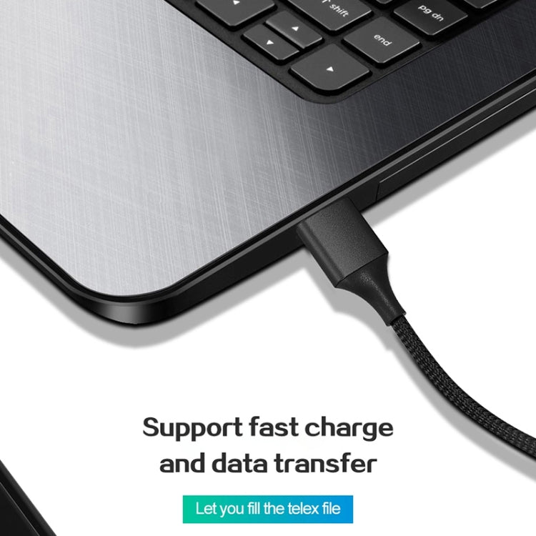 Câble de données magnétique en nylon tressé USB vers Micro USB M11 3A, Longueur du câble : 1m, Micro USB