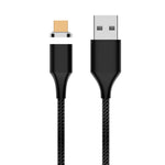Câble de données magnétique en nylon tressé USB vers Micro USB M11 3A, Longueur du câble : 2m, Micro USB