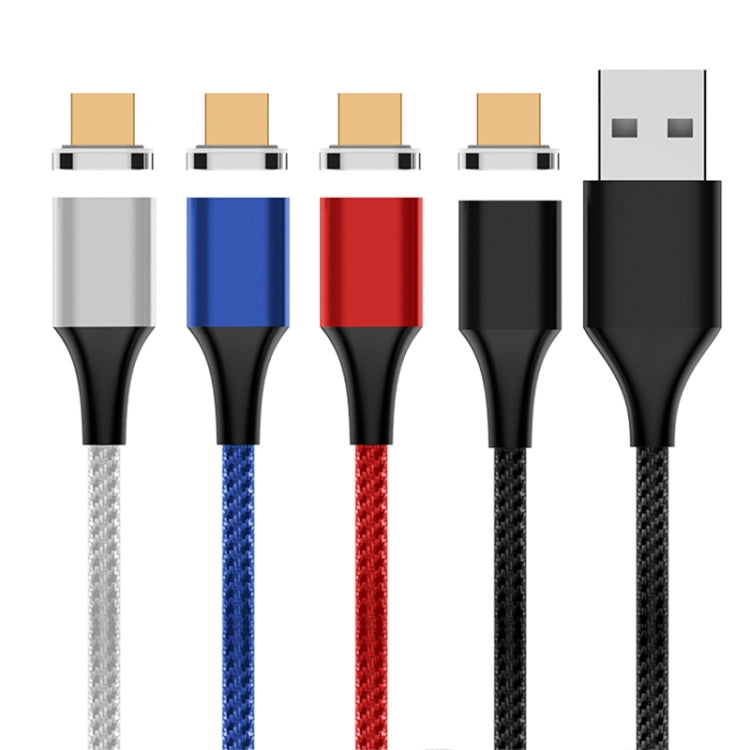 Câble de données magnétique en nylon tressé USB vers Micro USB M11 3A, Longueur du câble : 2m, Micro USB