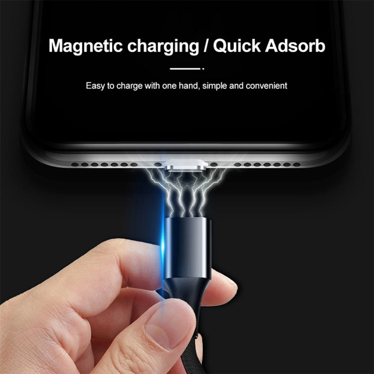 Câble de données magnétique en nylon tressé USB vers Micro USB M11 3A, Longueur du câble : 2m, Micro USB