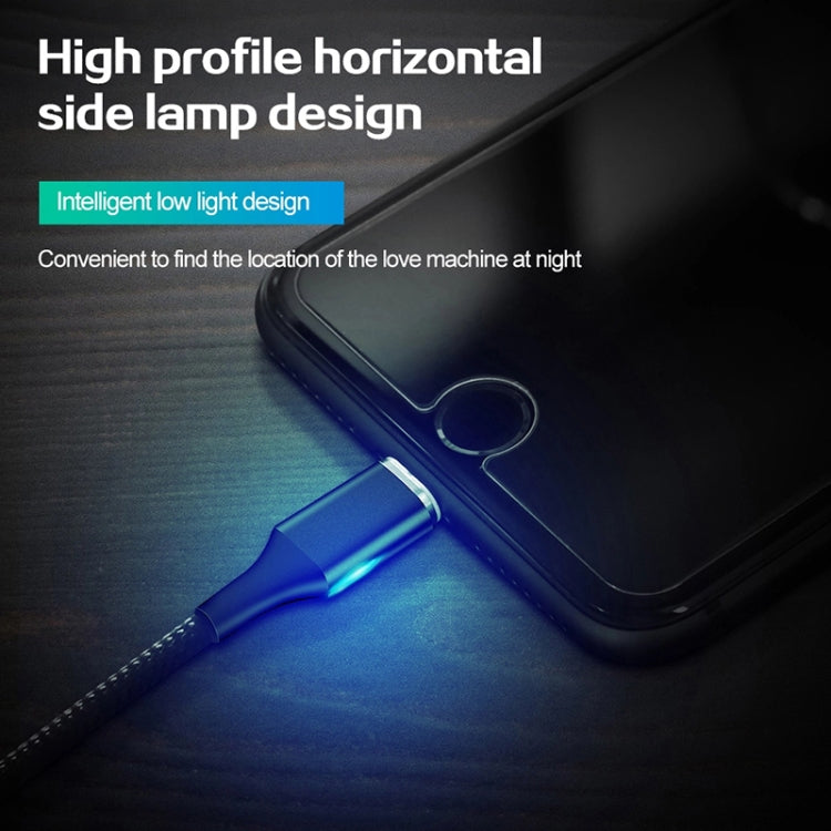 Câble de données magnétique en nylon tressé USB vers Micro USB M11 3A, Longueur du câble : 2m, Micro USB