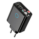 K16 Émetteur-récepteur audio Bluetooth 5.0 2 en 1 avec prise double sortie AUX 3,5 mm + RAC et télécommande, prise UE, prise UE