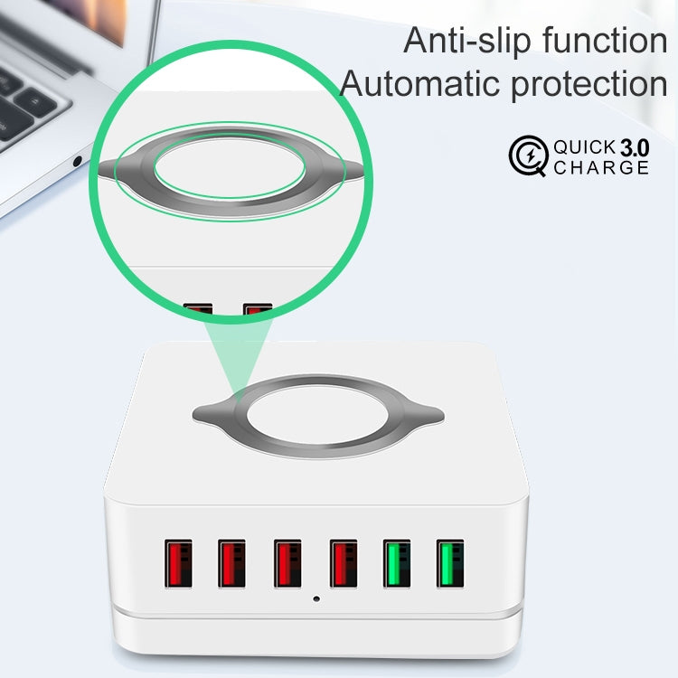 Station de recharge sans fil multifonction E6 7 en 1, support de support intelligent USB