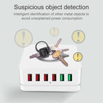 Station de recharge sans fil multifonction E6 7 en 1, support de support intelligent USB