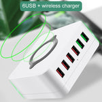 Station de recharge sans fil multifonction E6 7 en 1, support de support intelligent USB