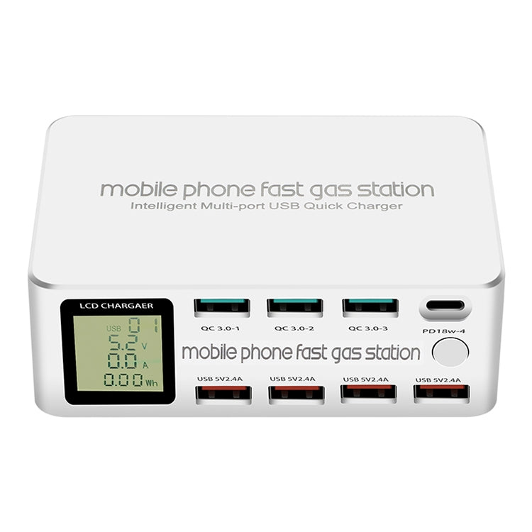 818D Support de station de charge USB multifonction 8 en 1 avec prises intelligentes