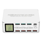 818D Support de station de charge USB multifonction 8 en 1 avec prises intelligentes