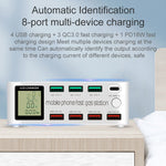 818D Support de station de charge USB multifonction 8 en 1 avec prises intelligentes