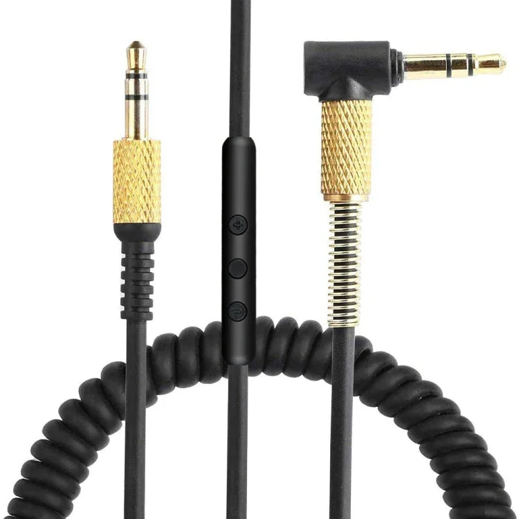 Câble d'écouteurs mâle 3,5 mm avec contrôle d'appel filaire pour écouteurs Marshall, Longueur du câble : 1,25m-1,8m, Version avec contrôle d'appel filaire