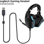 ZS0155 Câble audio USB pour casque Logitech G633 / G633s avec support appel / éclairage casque, Longueur du câble : 2m, Pour Logitech G633 2m