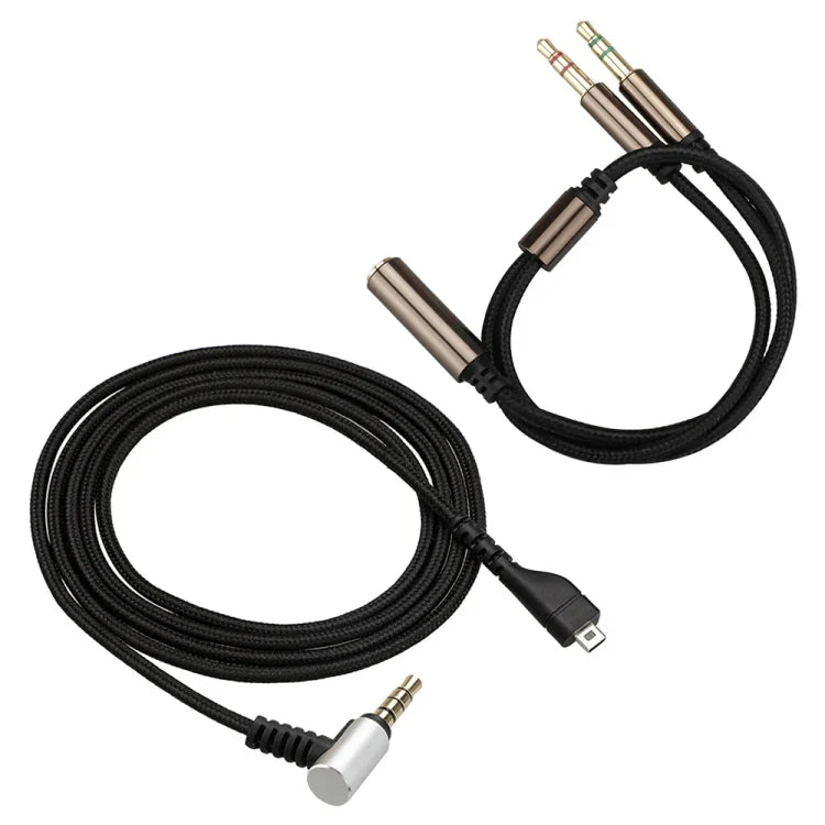 ZS0135 2 en 1 Pour SteelSeries Arctis 3 / 5 / 7 Câble audio pour écouteurs + Ensemble de câbles adaptateurs pour écouteurs, Câble audio + Câble adaptateur