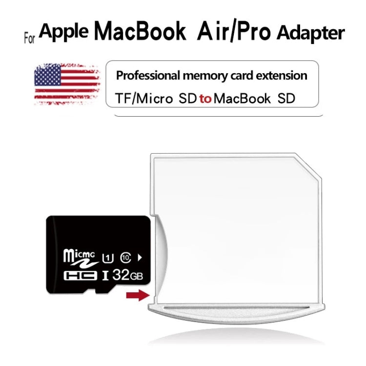 Adaptateur Micro SD / Carte TF vers SD pour MacBook Air / Pro, prise en charge jusqu'à 512 Go, 512 Go