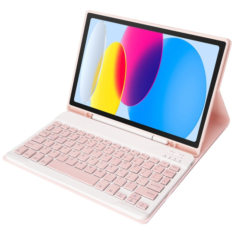 Pour iPad 11 2025 / 10ème génération 10.9 2022 A10B Étui en cuir ultra-fin pour tablette avec clavier Bluetooth et porte-stylo, A10B
