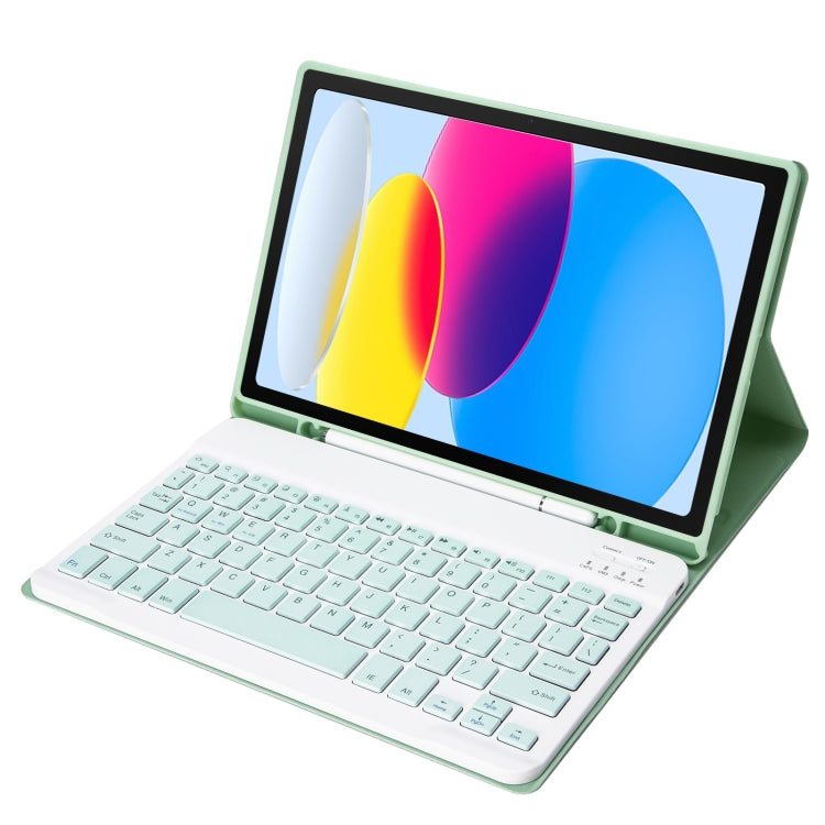 Pour iPad 11 2025 / 10ème génération 10.9 2022 A10B Étui en cuir ultra-fin pour tablette avec clavier Bluetooth et porte-stylo, A10B