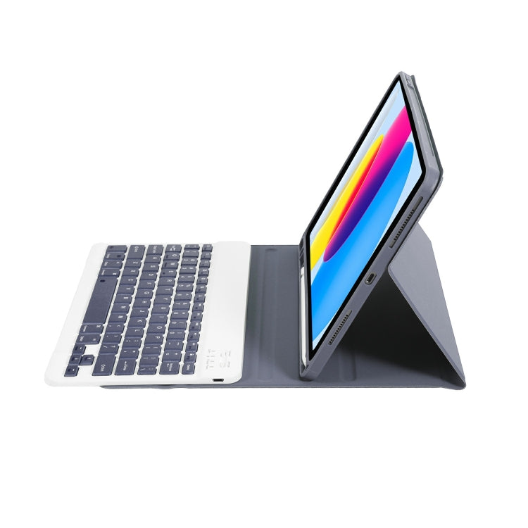 For iPad 11 2025 / 10th Gen 10.9 2022 A10B Lambskin Texture Ultra-thin Bluetooth Keyboard Leather Tablet Case with Pen Slot, A10B