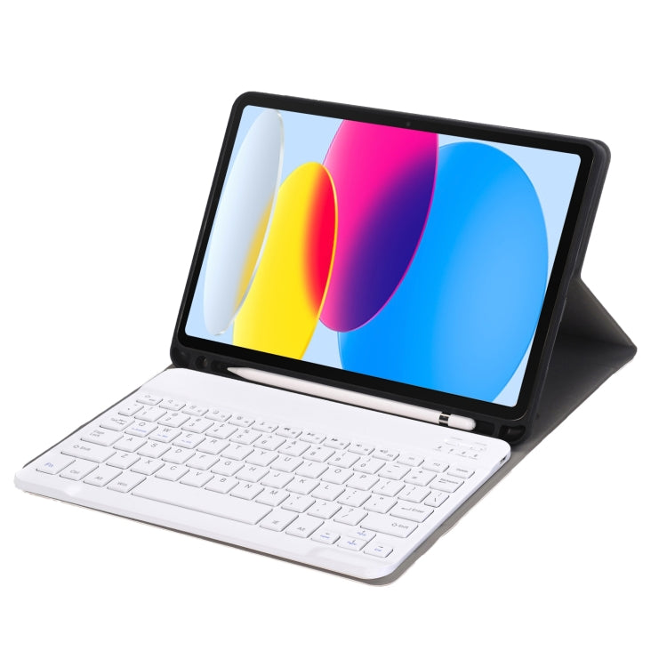 Pour iPad 11 2025 / 10ème génération 10.9 2022 A10B Étui en cuir ultra-fin pour tablette avec clavier Bluetooth et porte-stylo, A10B